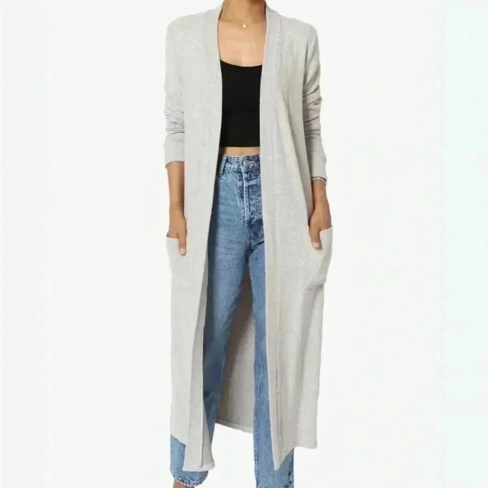 Uniqlo Open Front Long Knit Cardigan